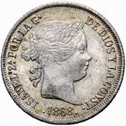 20 Centimos de Escudo - Isabel II obverse image
