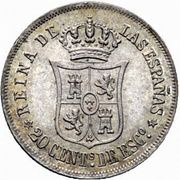 20 Centimos de Escudo - Isabel II reverse image