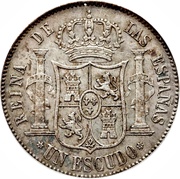 1 Escudo - Isabel II reverse image