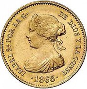 4 Escudos - Isabel II obverse image
