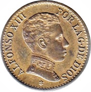 1 Centimo - Alfonso XIII 4th portrait obverse image