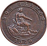 2 Centimos - Provisional Government obverse image