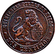 2 Centimos - Provisional Government reverse image