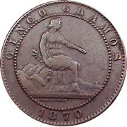 5 Centimos - Provisional Government obverse image