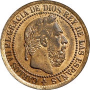 5 Centimos - Carlos VII pretender obverse image