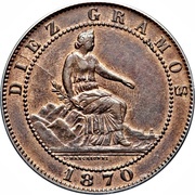 10 Centimos - Provisional Government obverse image
