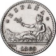20 Centimos - Provisional Government obverse image