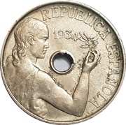 25 Centimos - II Republic obverse image