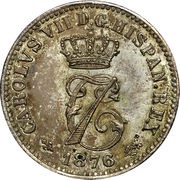 50 Centimos - Carlos VII pretender obverse image