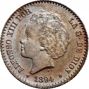 50 Centimos - Alfonso XIII 2nd portrait obverse image