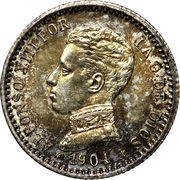 50 Centimos - Alfonso XIII 4th portrait obverse image