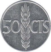 50 Centimos - Francisco Franco reverse image