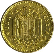 1 Peseta - Francisco Franco Benlliure reverse image