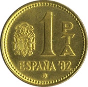 1 Peseta - Juan Carlos I España '82 reverse image