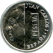 1 Peseta - Juan Carlos I silver obverse image