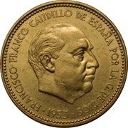 2½ Pesetas - Francisco Franco obverse image