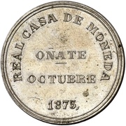 5 Pesetas - Carlos VII pretender reverse image