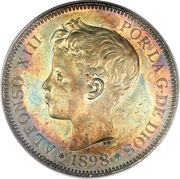 5 Pesetas - Alfonso XIII 3rd portrait obverse image