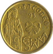 5 Pesetas Jacobeo obverse image