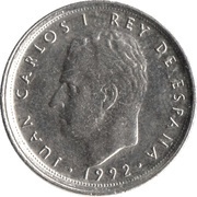 10 Pesetas - Juan Carlos I Type 2 denomination obverse image