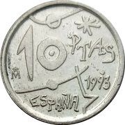 10 Pesetas Joan Miró, Spain, 1993 reverse image