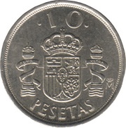 10 Pesetas - Juan Carlos I, Spain, 1998-2000 reverse image