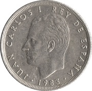 25 Pesetas - Juan Carlos I with mintmark obverse image