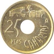 25 Pesetas Canary Islands, Spain, 1994 reverse image
