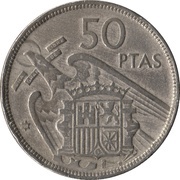 50 Pesetas - Francisco Franco, Spain, 1958-1975 reverse image