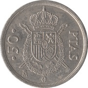 50 Pesetas - Juan Carlos I with mintmark, Spain, 1982-1984 reverse image