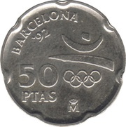 50 Pesetas Casa Mila, Spain, 1992 reverse image