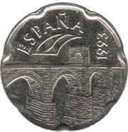 50 Pesetas Extremadura obverse image