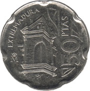 50 Pesetas Extremadura reverse image
