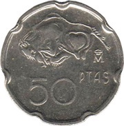 50 Pesetas Cantabria reverse image