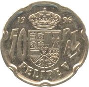 50 Pesetas Felipe V, Spain, 1996 reverse image