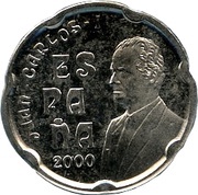 50 Pesetas - Juan Carlos I silver obverse image