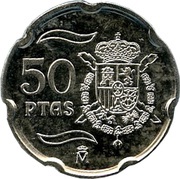 50 Pesetas - Juan Carlos I silver reverse image