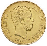 100 Pesetas - Amadeo I obverse image