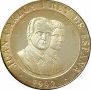 200 Pesetas - Juan Carlos I Cybele,silver obverse image