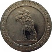 200 Pesetas - Juan Carlos I The Bear and the Strawberry Tree, Spain, 1992 reverse image