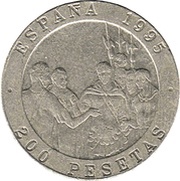 200 Pesetas Murillo and El Greco, Spain, 1995 reverse image