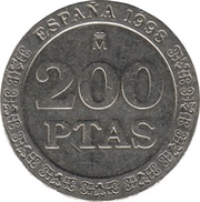 200 Pesetas - Juan Carlos I, Spain, 1998-2000 reverse image