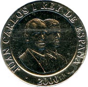 200 Pesetas - Juan Carlos I silver obverse image
