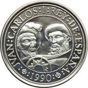 1000 Pesetas Magallanes and Elcano obverse image