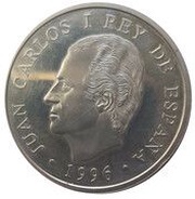 1000 Pesetas - Juan Carlos I Atlanta '96 paralympics obverse image