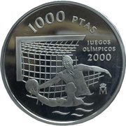 1000 Pesetas - Juan Carlos I Sydney 2000, Spain, 1999 reverse image