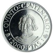 2000 Pesetas - Juan Carlos I Columbus, Spain, 1989 reverse image
