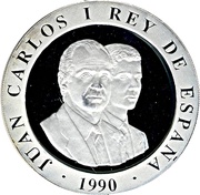 2000 Pesetas - Juan Carlos I Barcelona '92, countermark obverse image