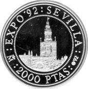 2000 Pesetas Giralda reverse image