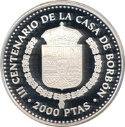 2000 Pesetas Luis I, Spain, 1997 reverse image
